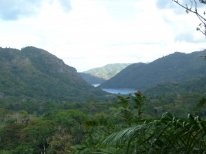 El Nicho mountain backdrop