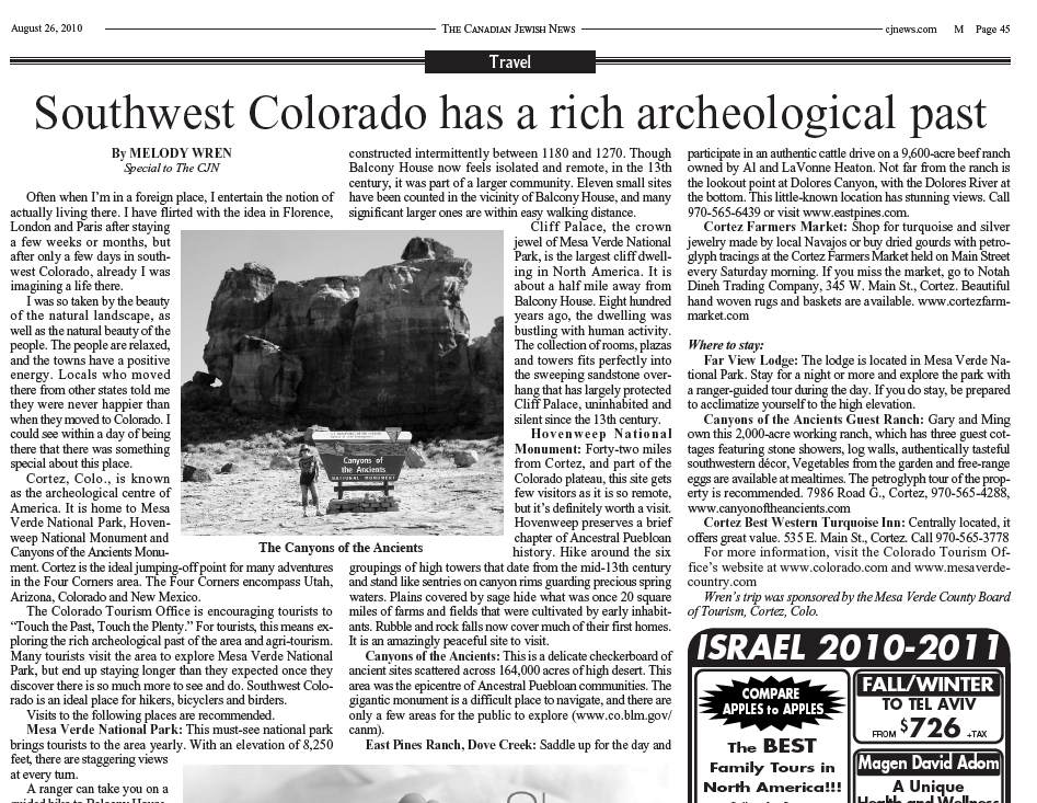 Southwest Colorado has a rich archeological past