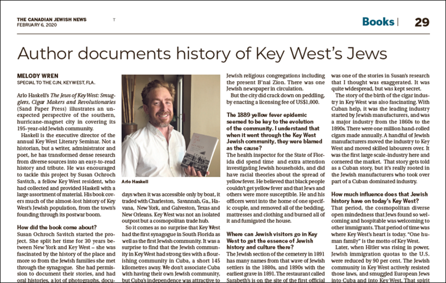 Author documents history of Key West’s Jews